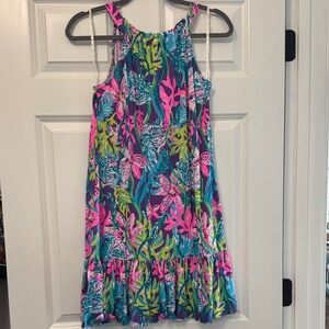 XS Lilly Pulitzer 100% Cotton dress Pink Purple Blue Green